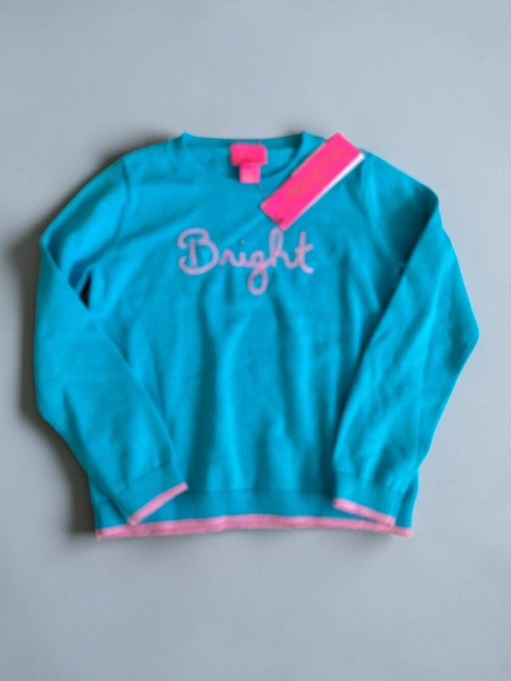 LILLY PULITZER Girls Bright Charlton Turquoise Sweater Size Small NEW NWT